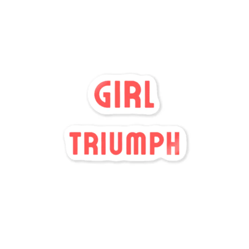 Girl Triumph-女性の勝利や成功を表す言葉 ステッカー