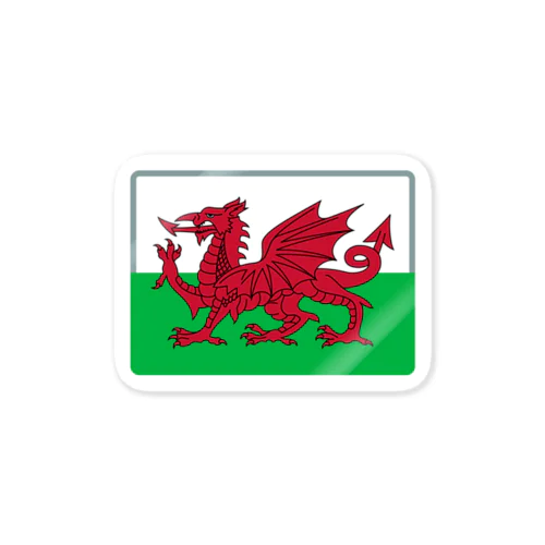 ウェールズの旗 ステッカー