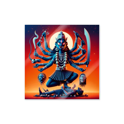 インドの神カーリー ステッカー