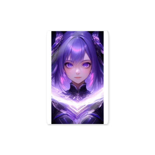 紫の魔法少女 ステッカー