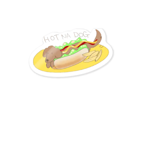 HOT NA DOG Sticker