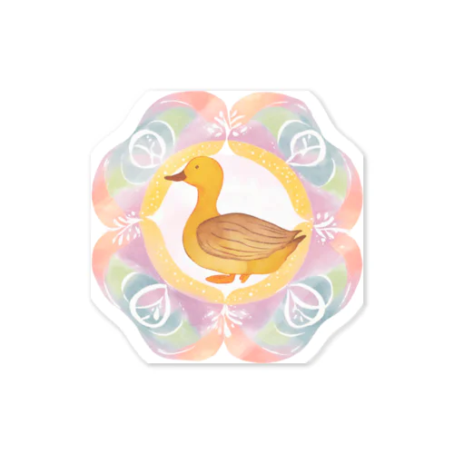 パステル夢アート鴨comoちゃん Sticker