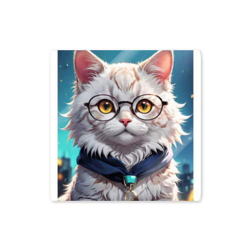 メガネをかけたおしゃれな猫 Sticker