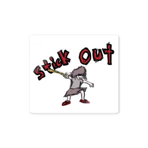 stick out Sticker