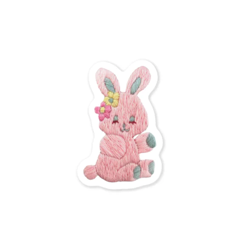 Easter Bunny Stuffed Animal Sticker