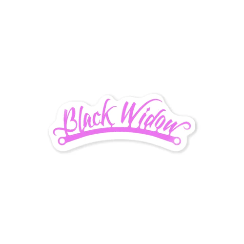 BlackWidow-Logo-LightMagenta ステッカー