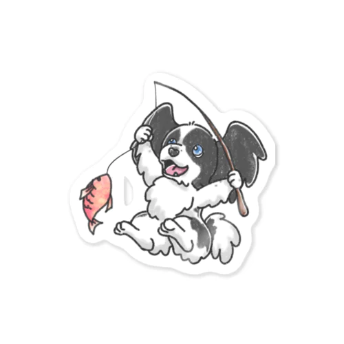 フィッシングパピヨンくん Sticker