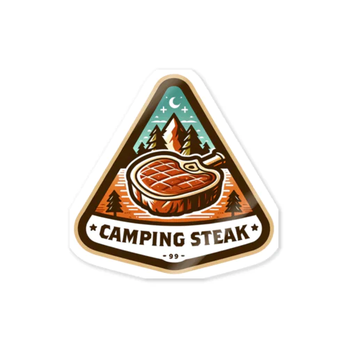 Camping Steak（キャンピング・ステーキ）05ステーキ三角 Sticker