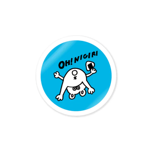 OH!NIGIRIしちゃう　みずいろ Sticker