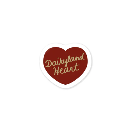 Heart dairyland heart Sticker