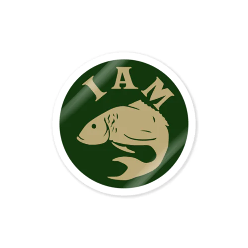 I AM fish Sticker