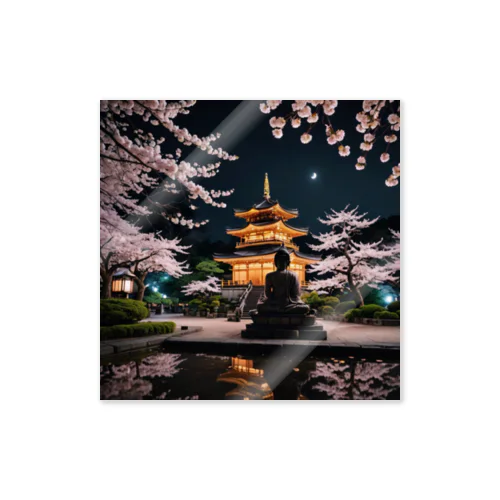 日本の夜を彩る魅力満点の夜景 ステッカー