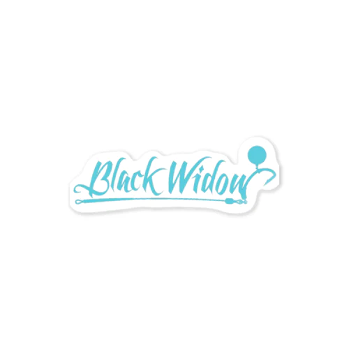 BlackWidow-Rig-Logo-Turquoise ステッカー