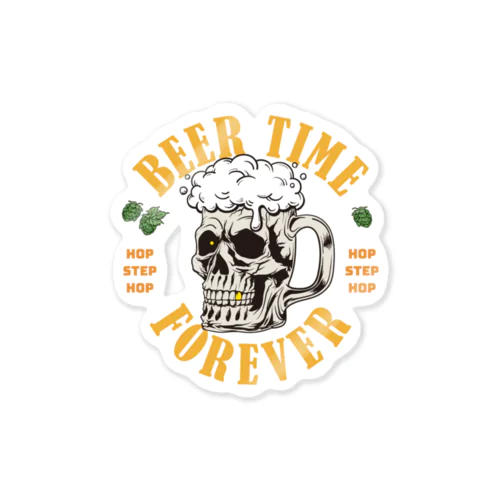 Beer Time Forever ステッカー