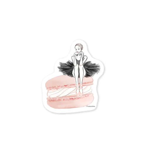 on the macaron Sticker