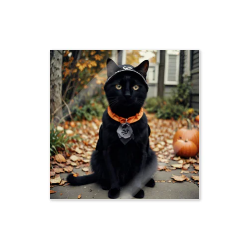 ハロウィン黒猫 Sticker