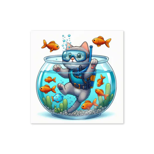金魚鉢に入るね Sticker