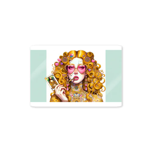 Gorgeous Gold Girl Sticker