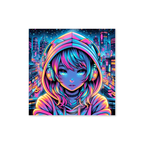 tokyo midnight Girl Sticker