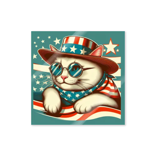 アメリカ横断ウルトラクイズ猫 Sticker