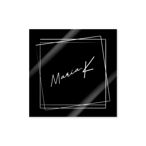 "Maria.K" Black Logo ステッカー