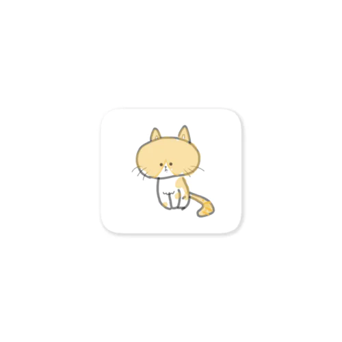 むごんなちゃしろのねこ Sticker