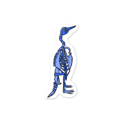 ペンギンの骨格シール Sticker