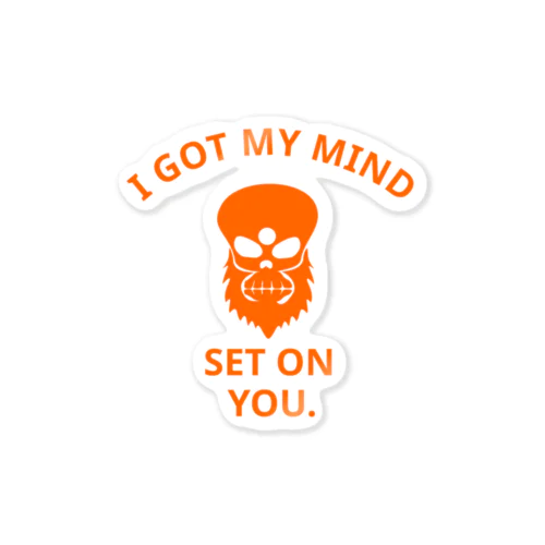 I GOT MY MIND SET ON YOU.(橙) Sticker