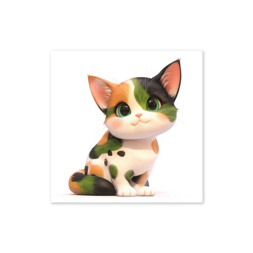 迷彩柄の猫 Sticker