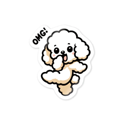 OMG DOG オーマイガ！トイプードルのぷぷる Sticker