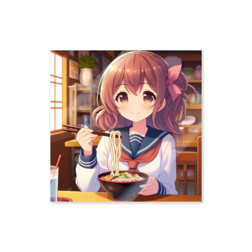 うどんを食べるjk Sticker