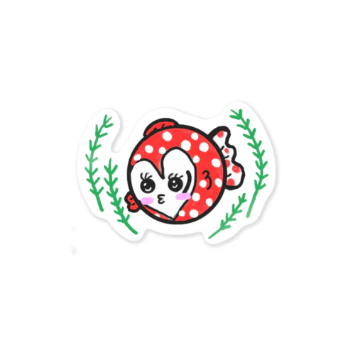 金魚 ピンポンパール Sticker