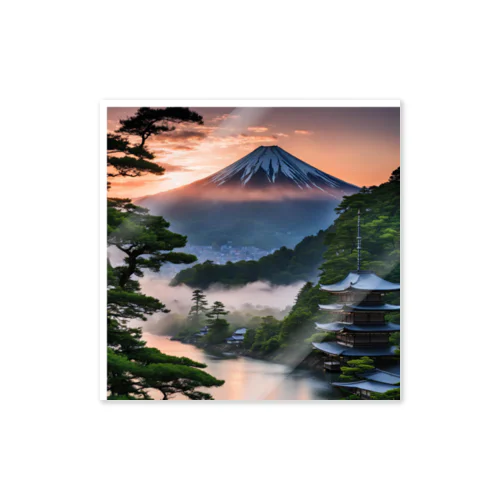 日本の富士山 Sticker