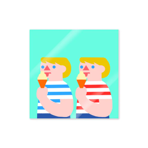 Twin boys Sticker