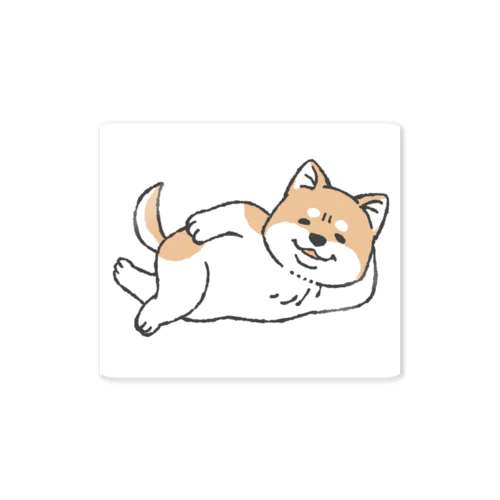 怠惰な子犬の柴犬 Sticker