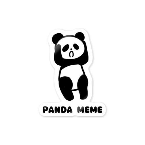 PANDA MEME パンダミーム 叫びパンダ Sticker