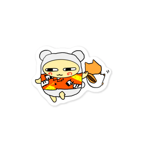 振り回されるリスくん Sticker