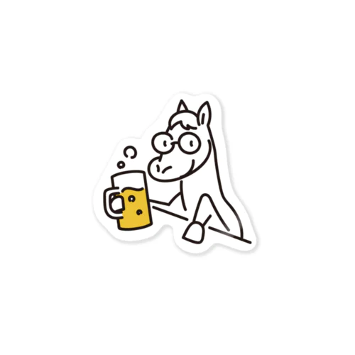 ビールが旨いステッカー (大) Sticker