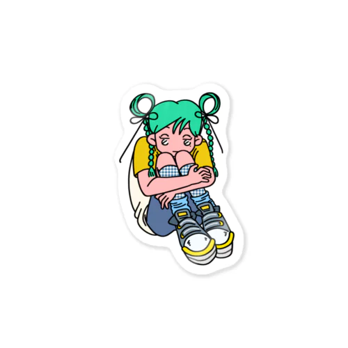 POPで静かなGIRLのステッカー Sticker