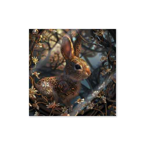 Filigree rabbit Sticker