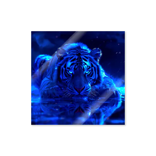 Neon night tiger Sticker