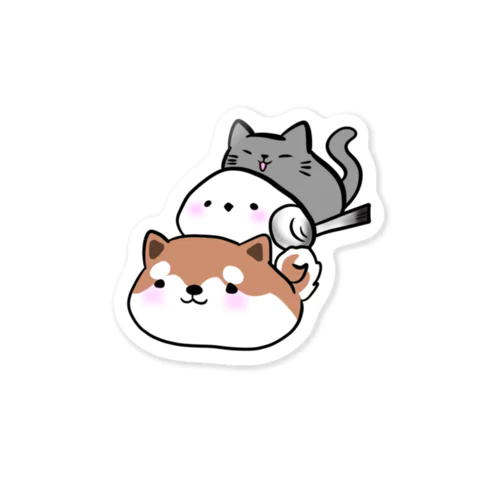 もちもち柴犬・猫・シマエナガ Sticker