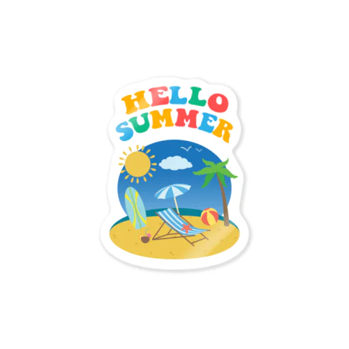 夏シリーズ　ビーチ Sticker