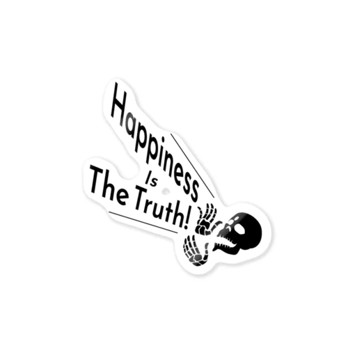 Happiness Is The Truth!（黒） ステッカー