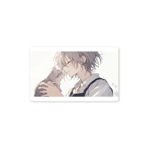 子猫とエプロンの子 Sticker