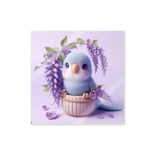 藤の花と可愛い小鳥😍 Sticker
