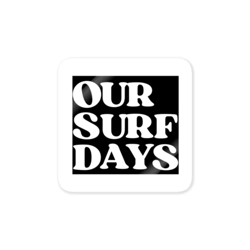 OUR SURF DAYS 黒 ステッカー