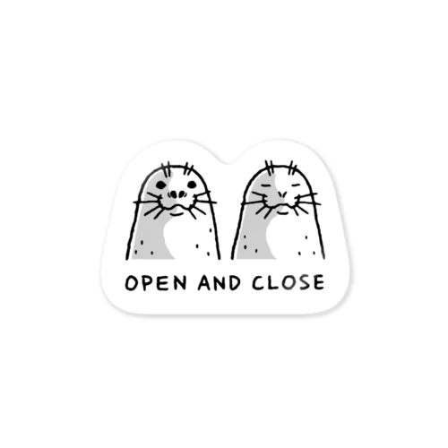 OPEN AND CLOSE ステッカー