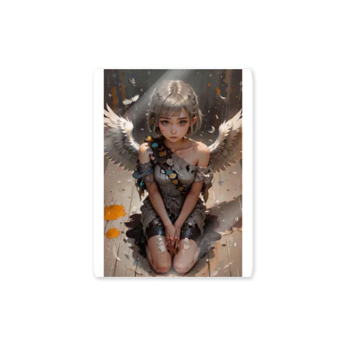 白髪の少女天使 Sticker