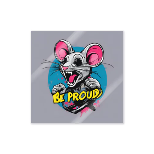 Be proudネズミ ステッカー